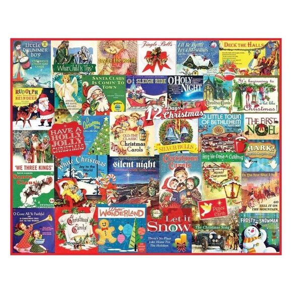 White Mountain Christmas Carol's 1000 pc Jigsaw Puzzle USED - Picture 1 of 7